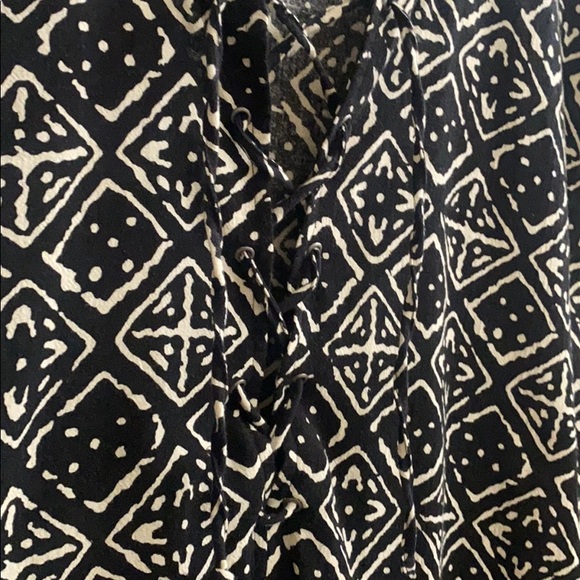 Black and white patterned tunic / long top - Picture 3 of 4